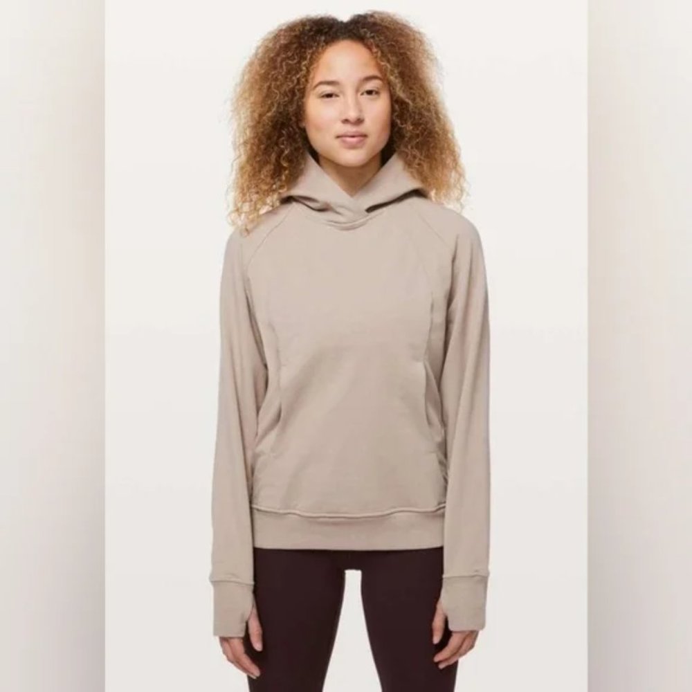 LULULEMON Tan Scuba Pullover Hooded Jacket Hoodie